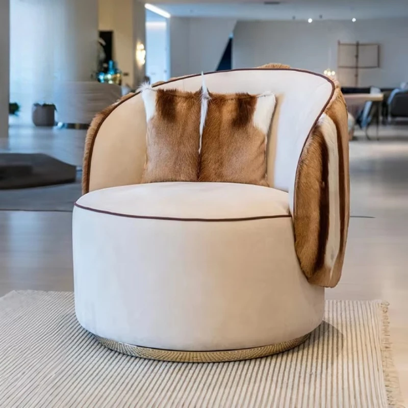 Moderner Design-Sessel Wohnzimmer-Loungesessel moderner Samt