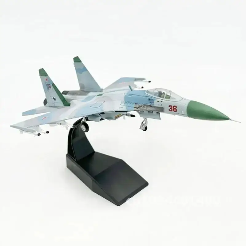 Diecast 1:100 Su 27 SU27 SU-27 Flanker Fighter Model Russia Air Force Static Simulation Replica Aircraft Airplane Models