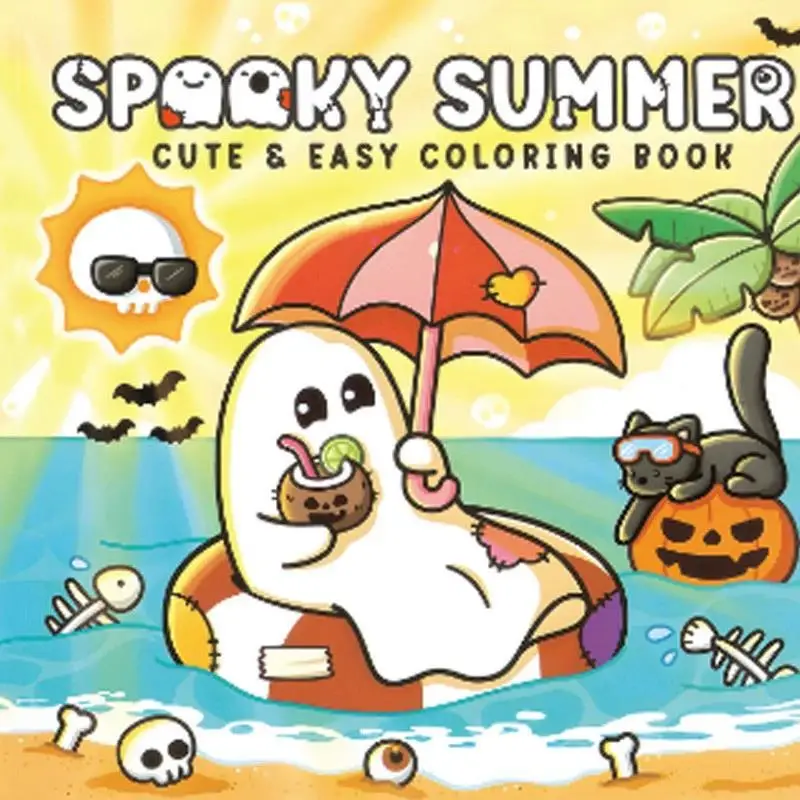 Spooky Cutie Halloween Coloring Book for Adults And Teens Adorable Creepy Creatures Summer Painting Gift