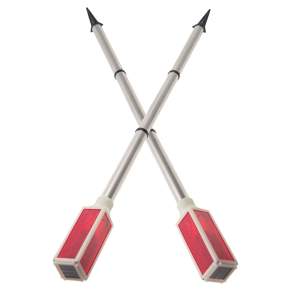 2 قطعة علامات درب تعمل بالطاقة الشمسية مقاوم للماء في الهواء الطلق إشارة المرور الشمسية لساحة الرصيف الثلوج الطريق المناظر الطبيعية عاكسات