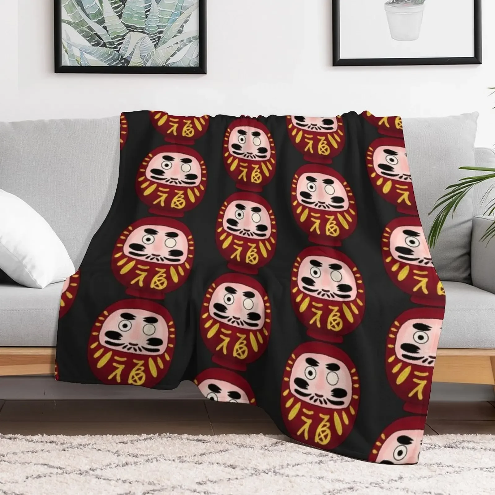 Daruma Throw Blanket blankets ands manga valentine gift ideas Blankets