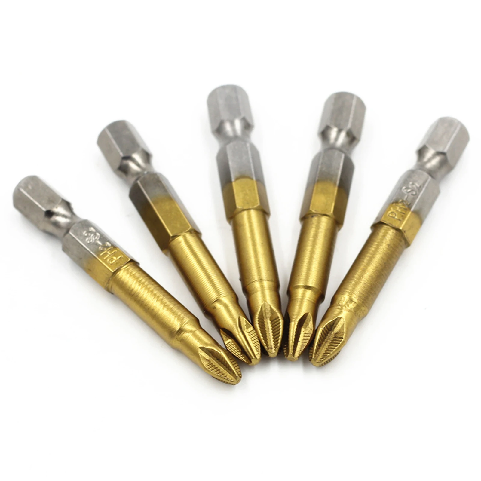 PH2 Magnetic Screwdriver Bit 1/4 Inch Handle Titanium Coating Screwdriver Bit Anti-skid Electric Drill Power Tools