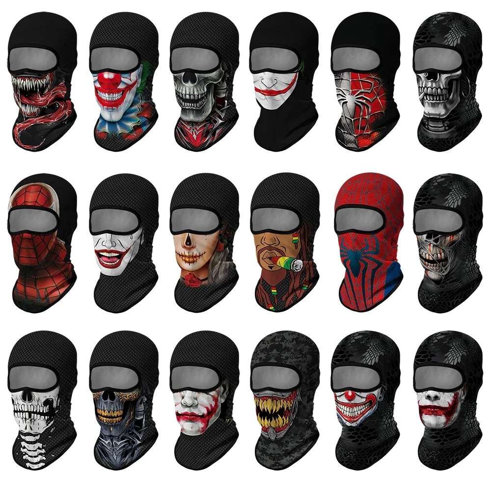 Customized Balaclava Mask Ice Silk Cycling Cap UV Protection Hood Sports Neck Gaiter Headwear Biker Motorcycle Face Cover Summer