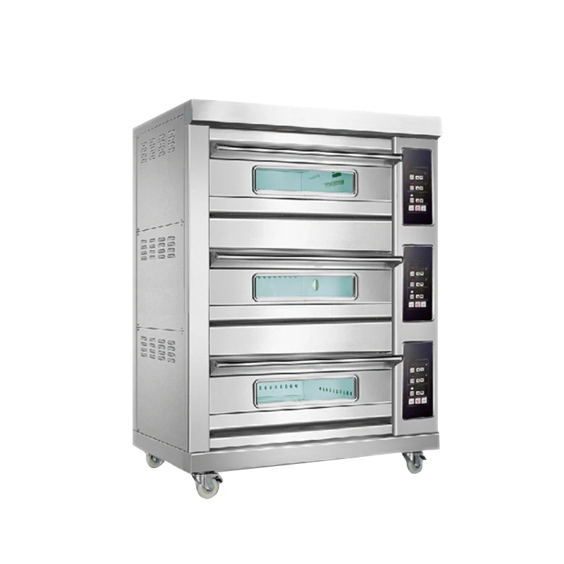 Commercial Kitchen Electric Baking Equipment Set New Pastry Bread Cake Deck Oven Digital Functions Flour Ingredients