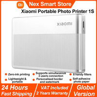 Xiaomi Portable Photo Printer 1S,313x512dpi 500mAh Lightweight Portable Photo Mini Pocket Printer,3 Inch Photo Zero-ink Printing