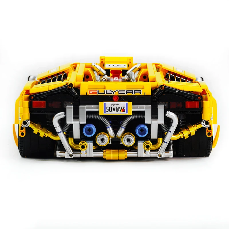 高品質 GULY 10649 1:8 MOC テクニカル RC スピードスポーツカー LP5000 組み立てブロック レーシング DIY おもちゃ クリスマスプレゼント 子供向け