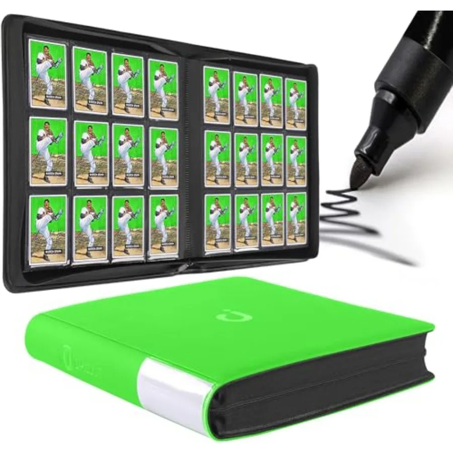 

Премиум-папка для карточек на 12 карманов — вмещает 1200 карточек, безкольцевая папка для карточек 3x4 с защитными вкладышами для коллекционных и спортивных карточек.