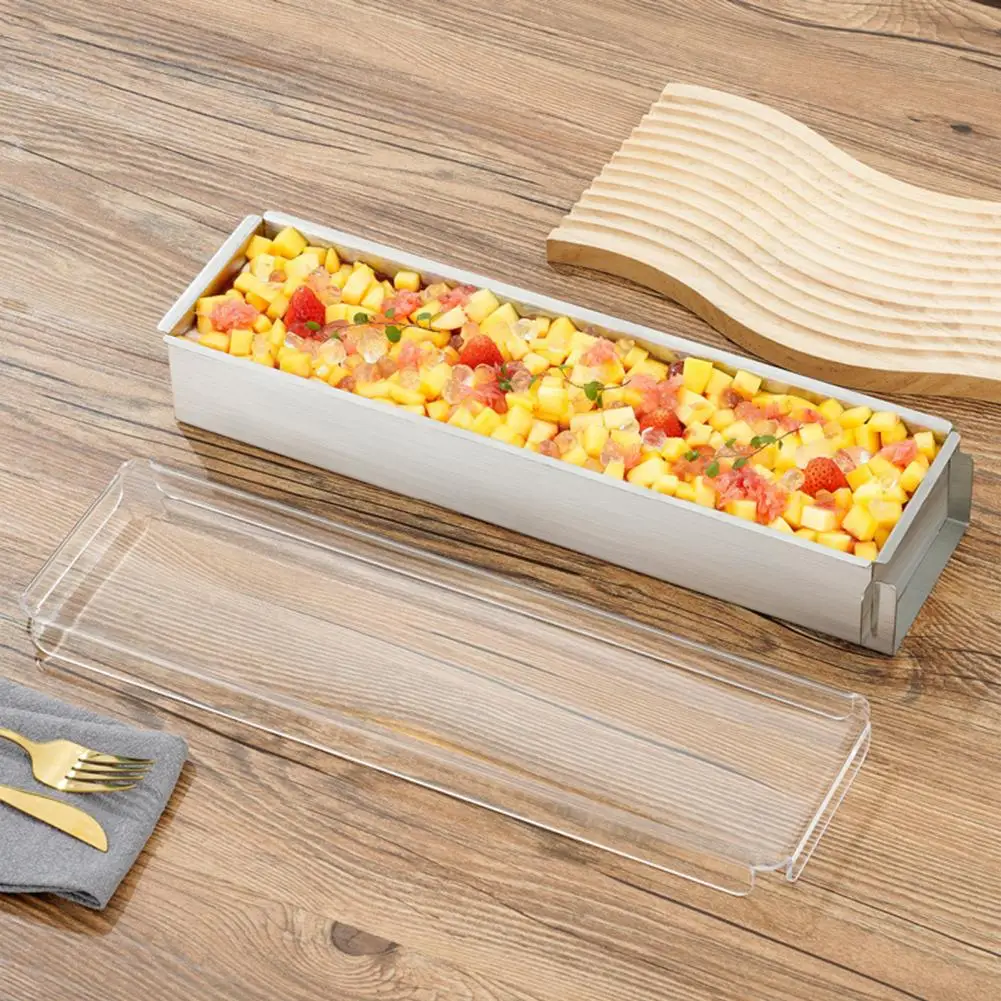 Rectangular Baking Pan Commercial-grade Stainless Steel Tiramisu Mold Rectangular Detachable Cake Ring Non-stick Mousse for Diy