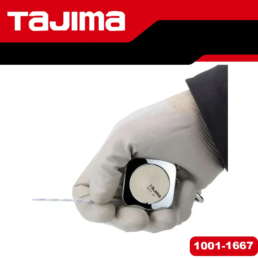 TAJIMA 1001-1667/1668/1669 Mini Tape Measure 1/2/3m x 6mm Aluminum Keychain Precise for DIY Home