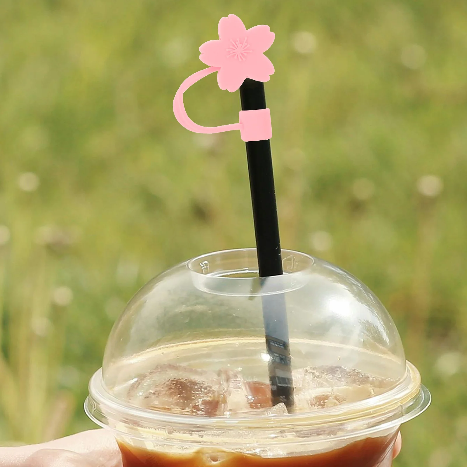 

3Pcs Silicone Straw Cover Dust-Proof Adorable Reusable Easy Clean Drinking Straw Lids for Outdoor Splashing Proof Use