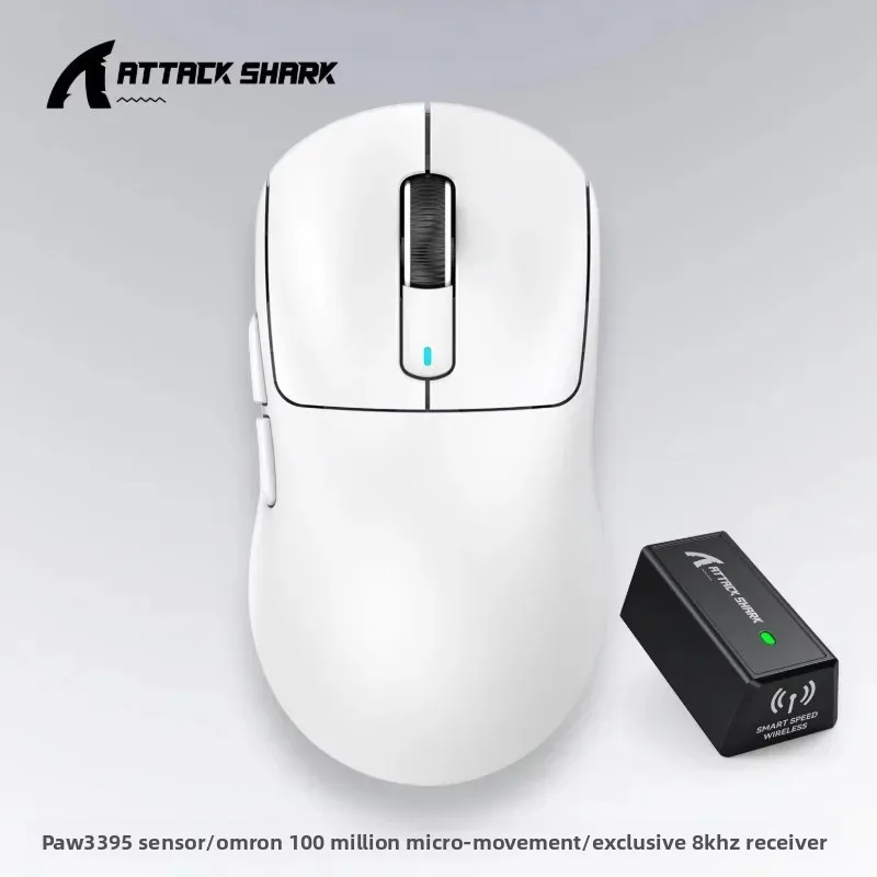 

Attack Shark X3 Wireless Gaming Mouse PAW3395 Sensor 49g Ultra-Lightweight Tri-Mode 2.4G/BT/USB-C 26K DPI Kailh GM8.0 Switches