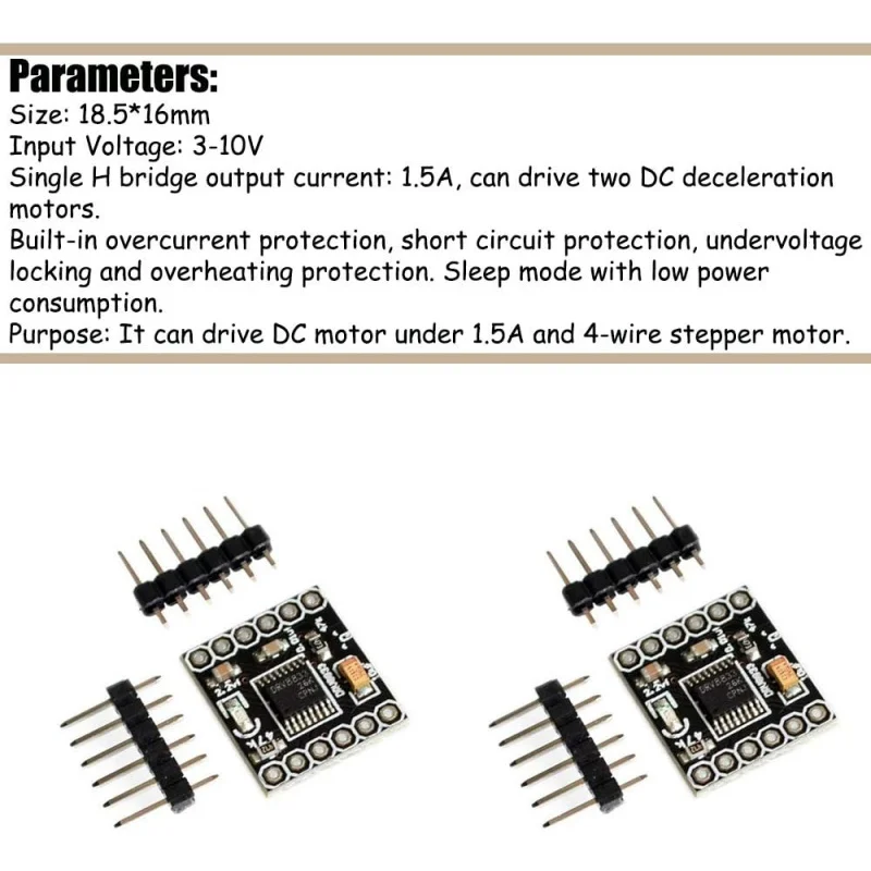 5Pcs DRV8833 모터 드라이브 모듈 1.5A 듀얼 H 브리지 DC 기어 모터 드라이버 컨트롤러 보드
