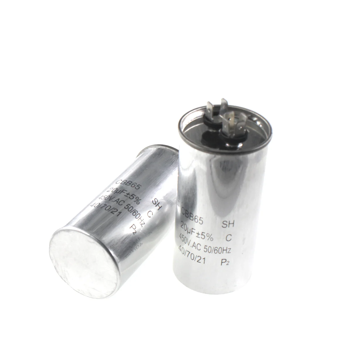 CBB65 450VAC 20uF 25uF 30uF 35uF 40uF 45uF 50uF 60uF 70uF Condensatore motore AC Condensatore di avviamento del compressore del condizionatore d'aria 5%