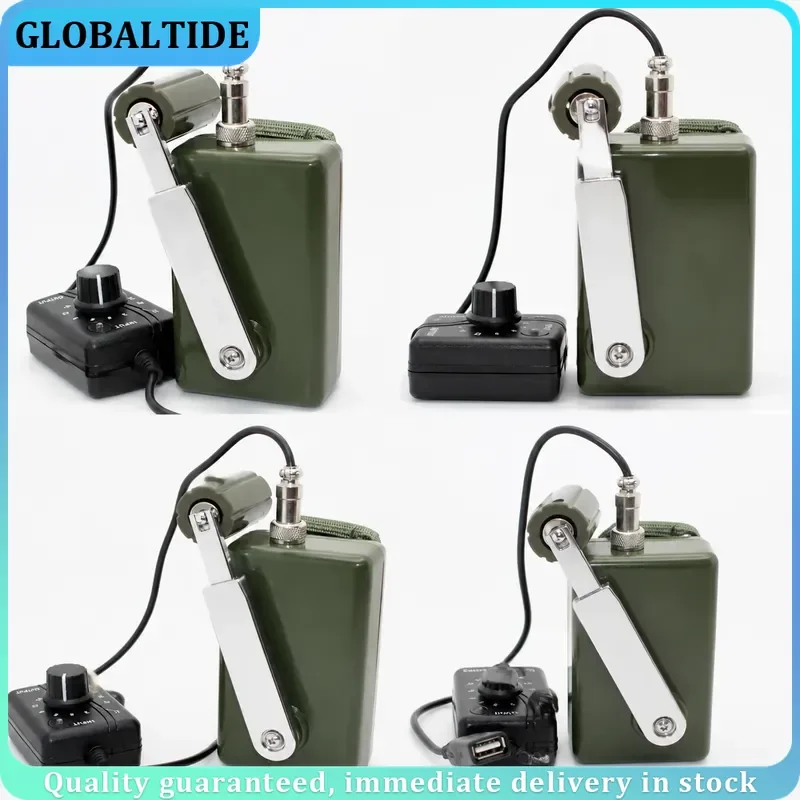 30W 28V Manual Hand Crank Generator Portable Dynamo DC Voltage Emergency Power Bank for Phone Charging Outdoor Camping Hiking