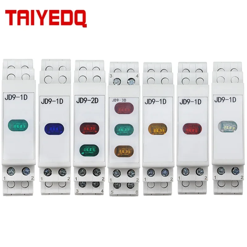 LED Pilot Lamp 24V 230V AC/DC Din Rail Industrial  Single Double Light Display Three Light Indicator