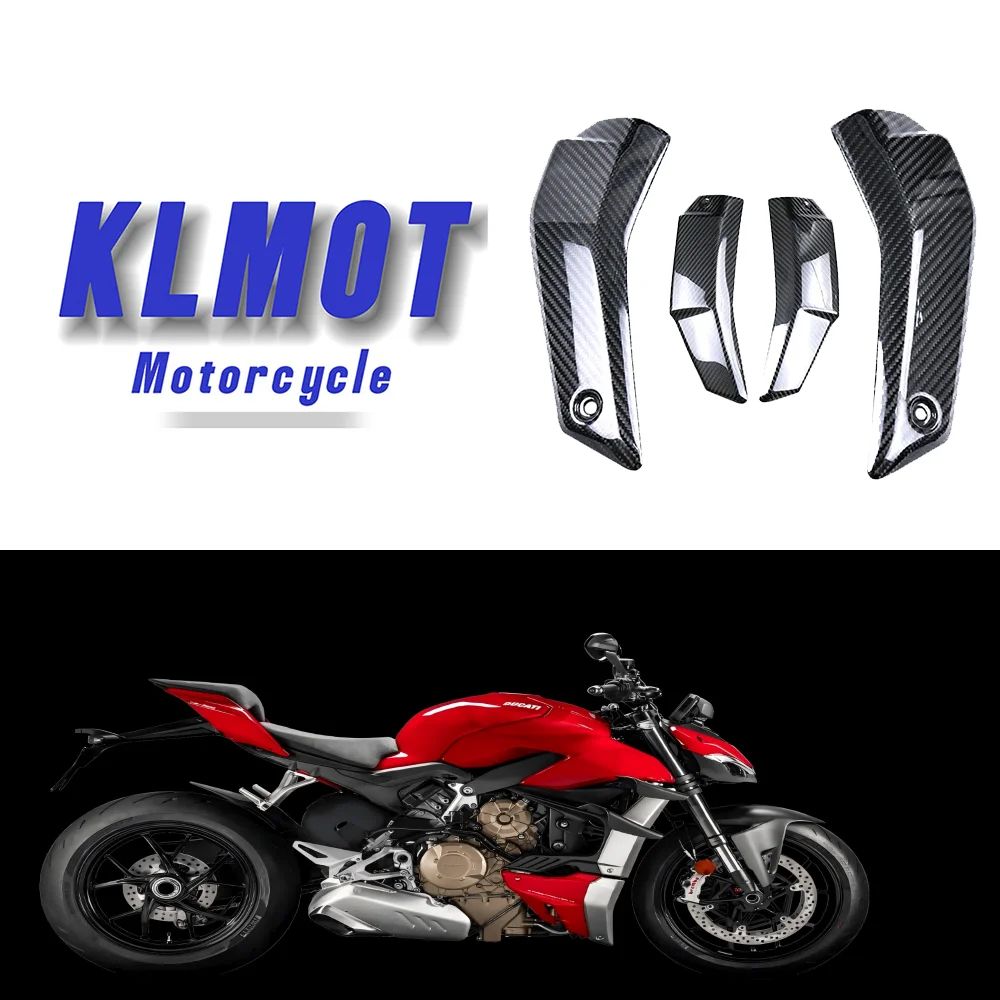 3K Carbon Fiber Radiator Water tank Side Panels Guards Cover Fairing Kit For Ducati Streetfighter V4 V4S Motorcycle Accessories