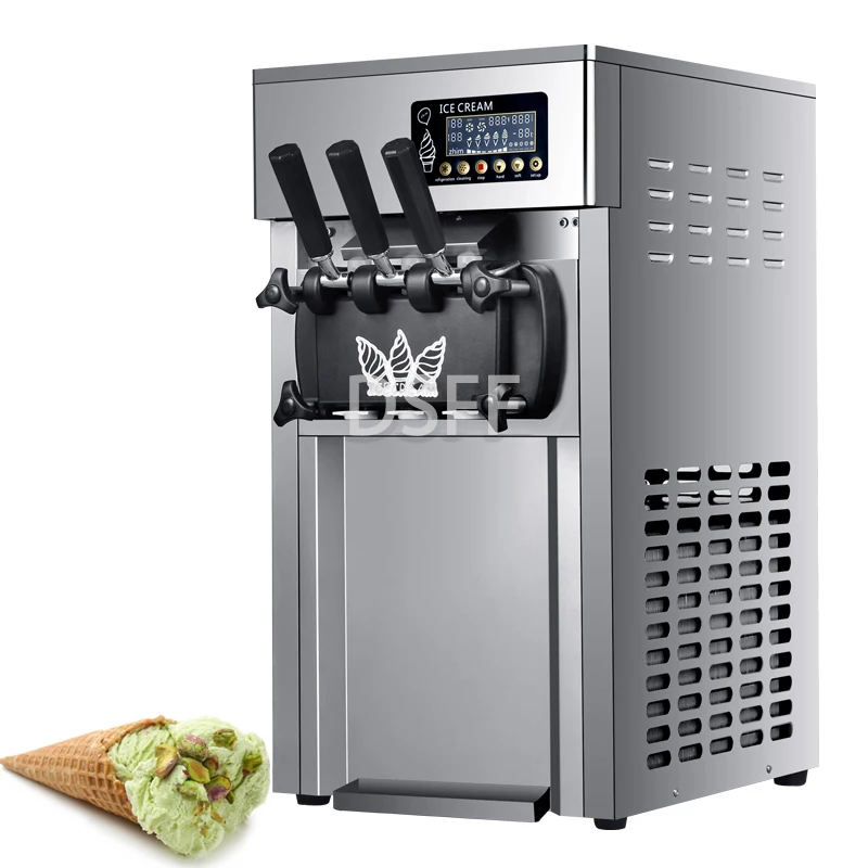 The Newly Designed Three Headed Popsicle Maker Desktop Soft Ice Cream Machine Is Suitable For Both Household And Commercial Use