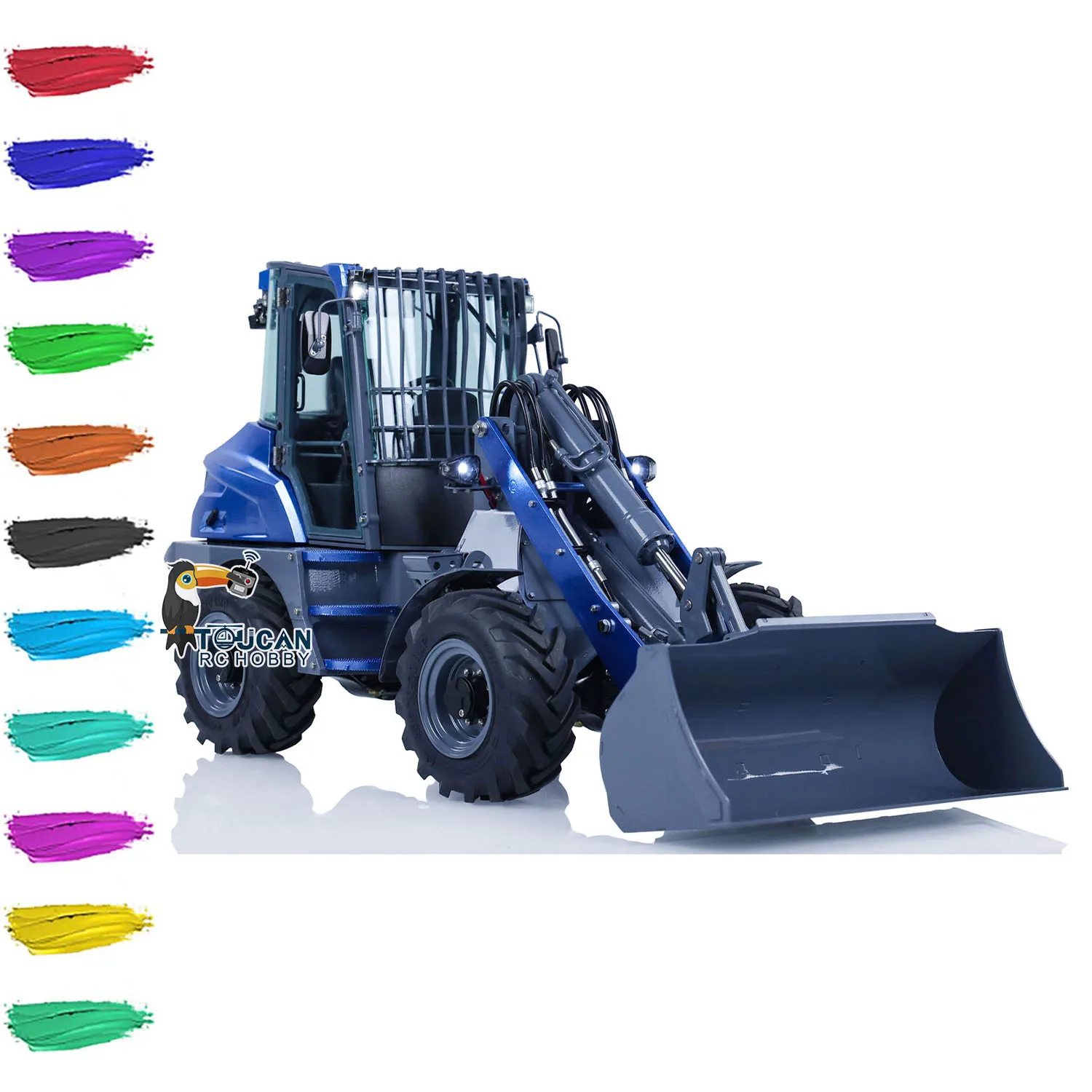 1:14 DIY Metal LESU RC Hydraulic Loader AOUE MCL8 Radio Controlled Light Sound Machine Car Mover Trucks Toys for Boys THZH1775