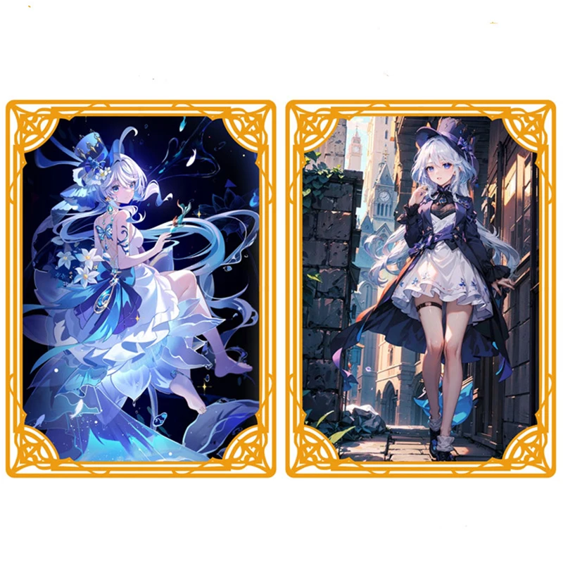Dea Tales carte in metallo fai da te Kitagawa Sea Hatsune Miku Shin-ho Ganyu Funingna Keqing Anime carta da collezione regalo di compleanno