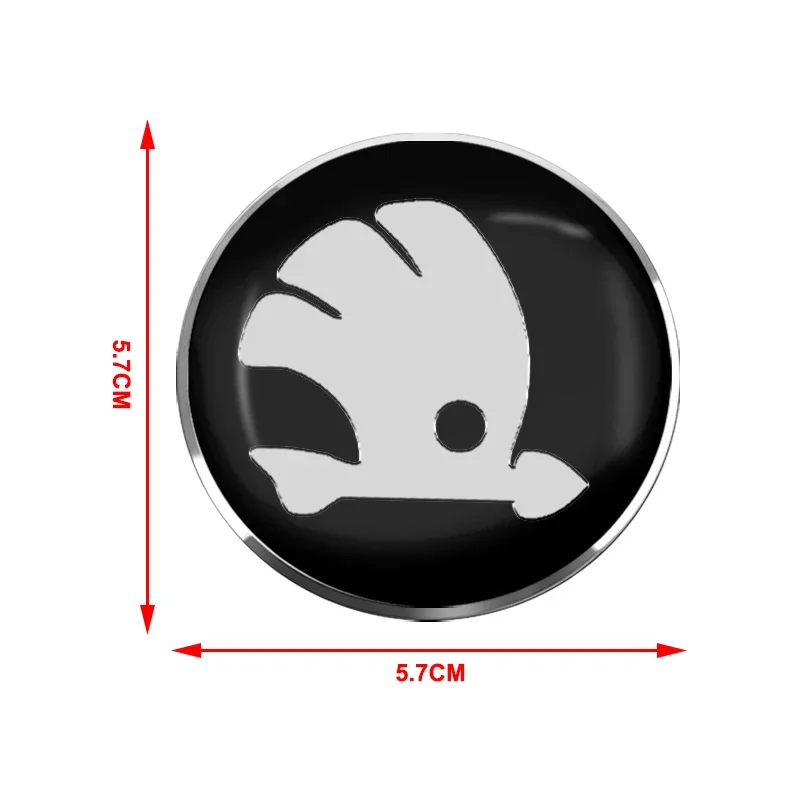 4pcs 56mm Car Emblem Wheel Hub Caps Center Cover Sticker Decoration For Skoda Octavia Fabia Kamiq Kapoq Kodiaq Rapid SCALA