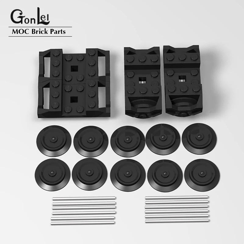 Wholesale 2878 57878 Wheels Holder RC Train 57051 Metal Axle 5x100 LDU fit for 2878C01 Complete Assembly Wheels Set Bricks Toys