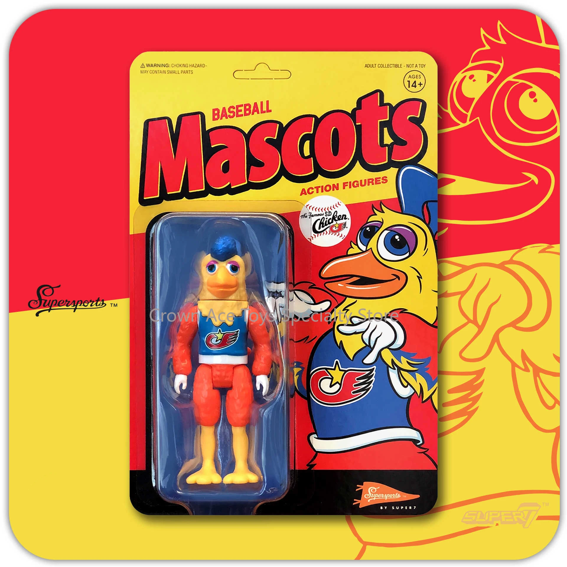 

In Stock Super7 Major League Baseball MLB Mascot Hanging Card 3.75in Trendy Collectible Toy Desktop Ornament Model Birthday Gift