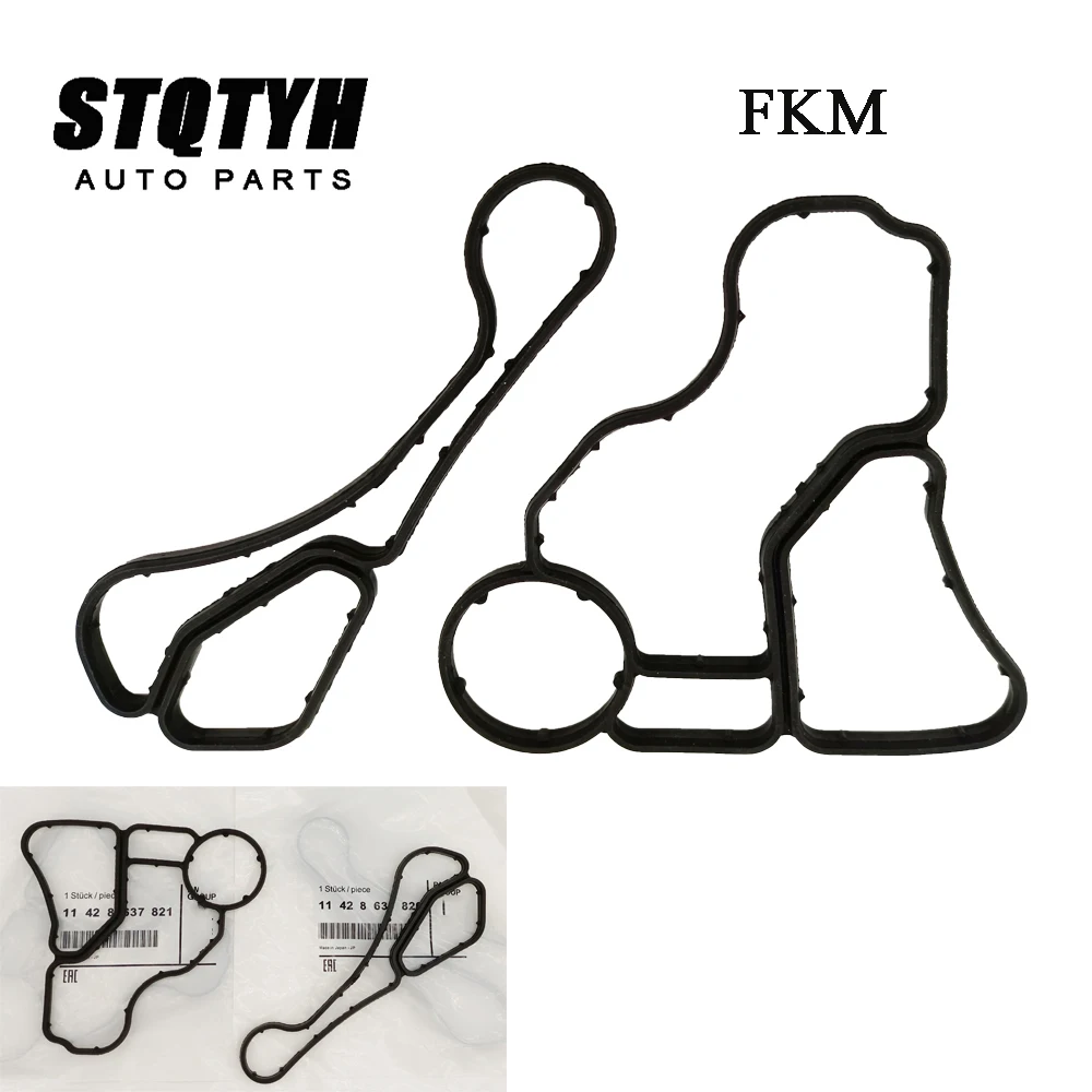 11427537293 11427525335 For BMW OIL FILTER HOUSING GASKET AND OIL COOLER GASKET SET 11428637820 11428637821