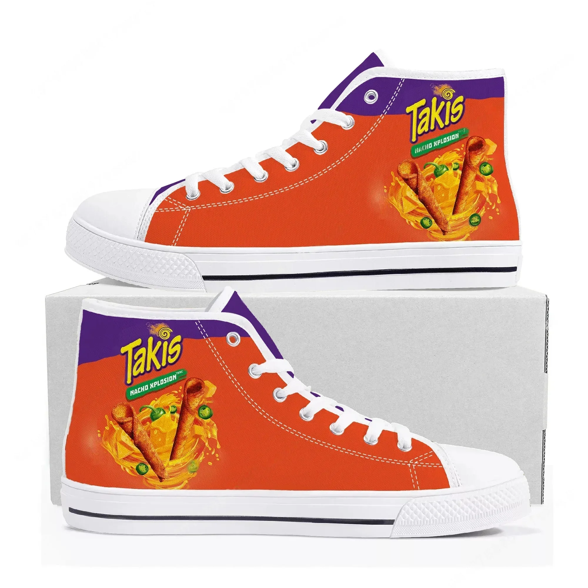 

Забавные кеды на шнуровке с принтом Takis Chips для взрослых и подростков