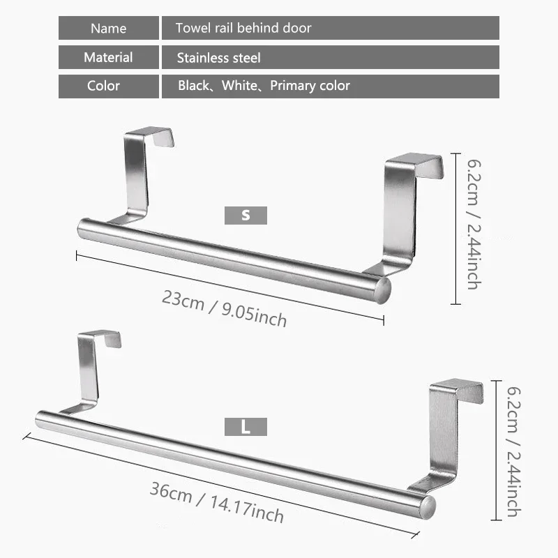 Wieszak na ręczniki nad drzwiami uchwyt na wieszak kuchenny wieszak na ręczniki uchwyt wiszący ze stalowa szafka łazienkowa nierdzewnej wieszak na