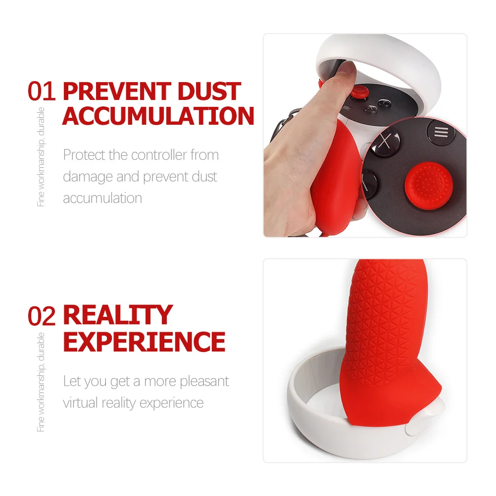 1 satz Silikon Griff Abdeckung Für 2 Anti-Slip Schutzhülle Einstellbare Hand Grip Strap Touch Controller Abdeckung Vr