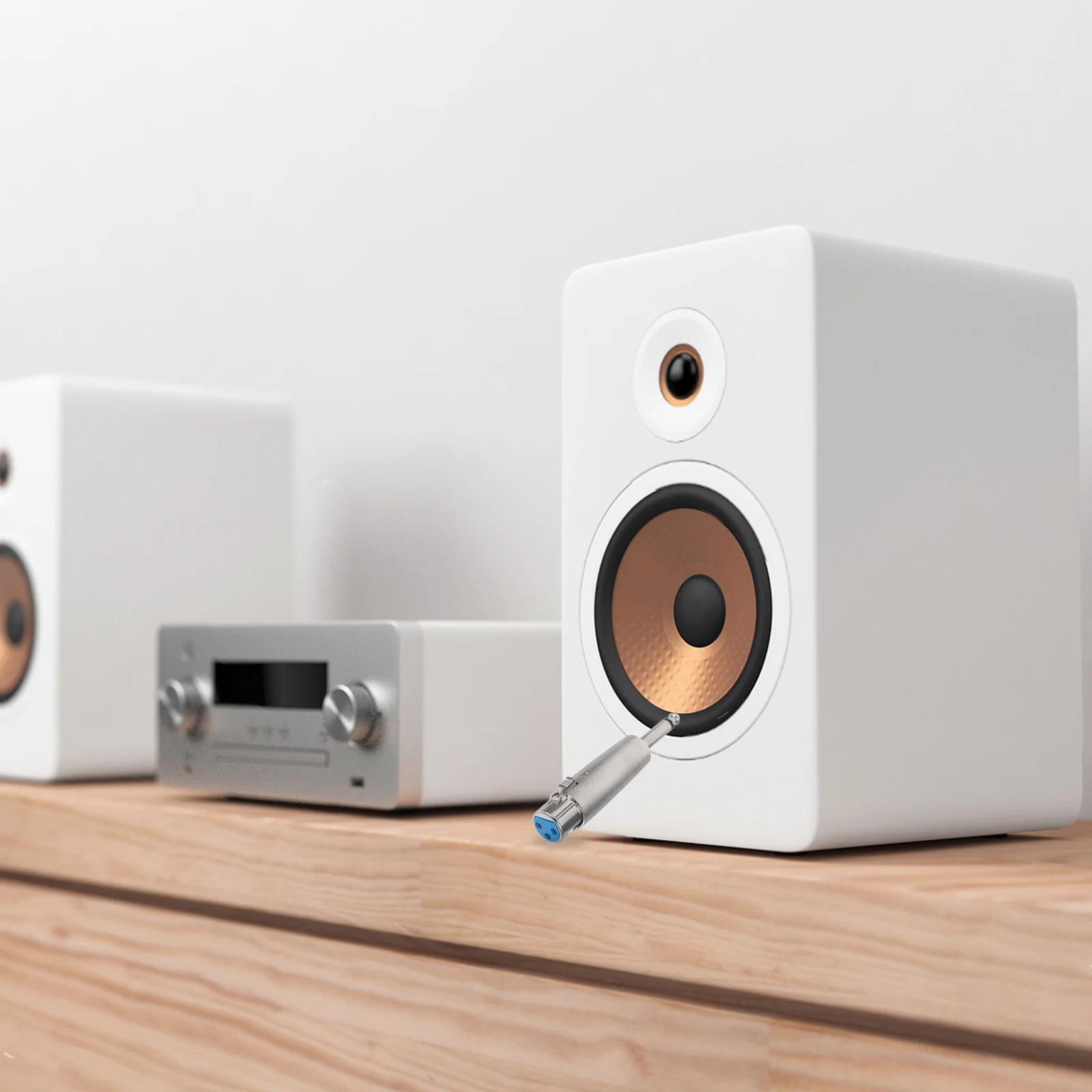 

2Pcs 6.35mm Mono Male to 3-Pin Xlr Female Audio Connector Adapter for Mic Cable Converter High-Fidelity Signal Transmission