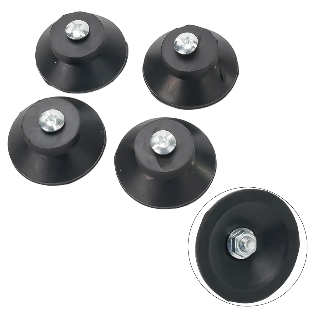 4Pcs Black Rubber Air Compressor Foot Pad 45x20mm For M6 Thread Vibration Isolator Non-slip Silent Replacement For Air Pu
