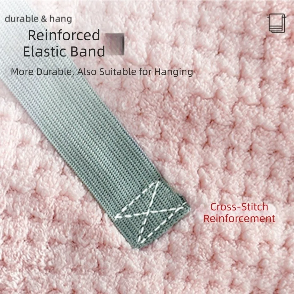 

Ультра впитывающее полотенце для волос из микрофибры, мягкое с резинкой, очень большой тюрбан с запахом, коралловый флис, большая быстросохнущая шапка для волос