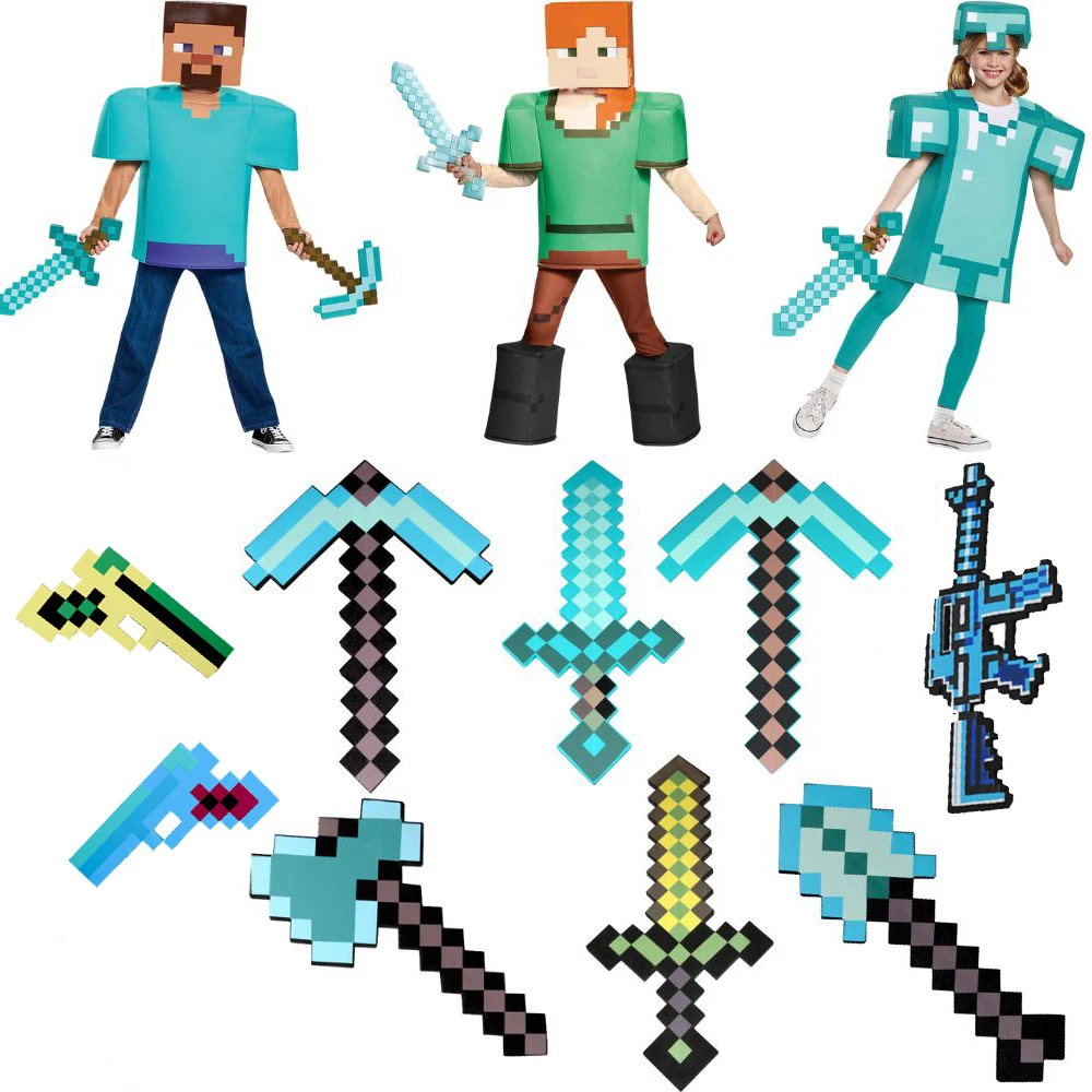 foam toy Sword Minecraft, children\'s size role-playing accessory series, suitable for video game fans and above to collect gifts