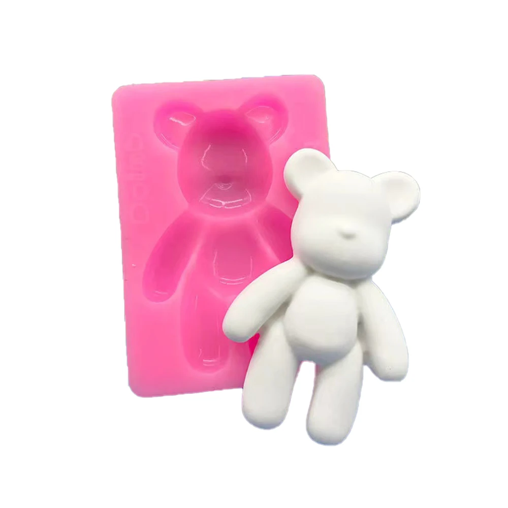 

Cute Bear Soft Silicone Mold INS Hot Cake Decoration Tools Chocolate Fondant Mould Cookies Soap Molds Creative