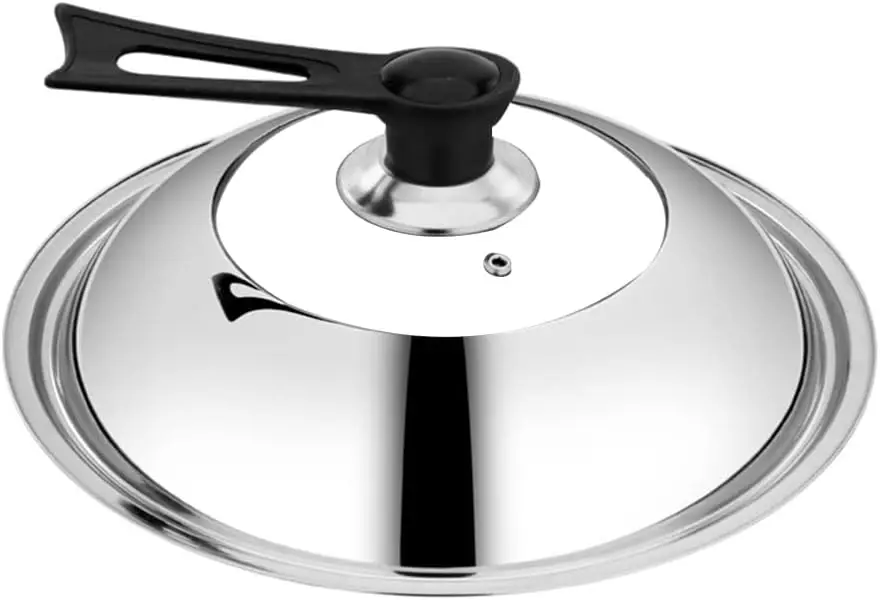 30/32/34/36cm Stainless Steel Wok Pan Lids Thicken Visible Pot Lid Household Frying Pan Cover Cookware Parts