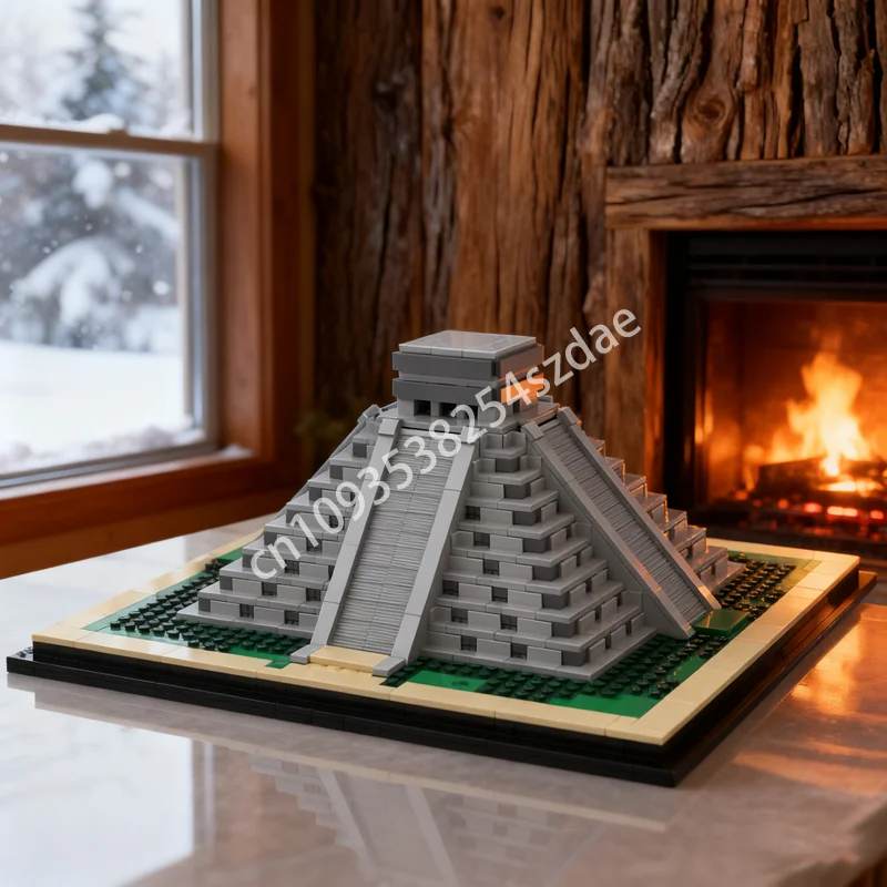 1273 個 MOC チチェン・イッツァ エル・カスティージョ モデルビルディング クリスマスギフト ブロック 建築組み立ておもちゃ 教育 子供の誕生日