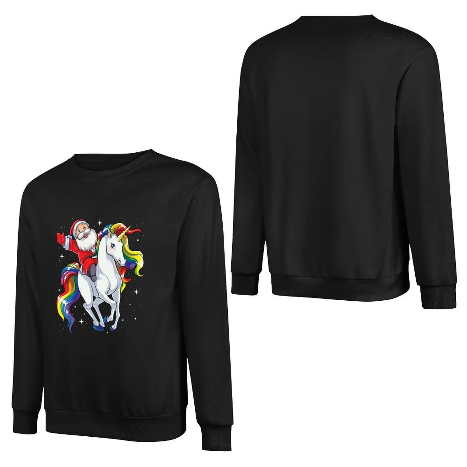 Santa Riding Unicorn T Shirt Christmas Gifts Rainbow Space Xmas T-shirt Gifts Ideas Pullover Hoodie blouse sweatshirts