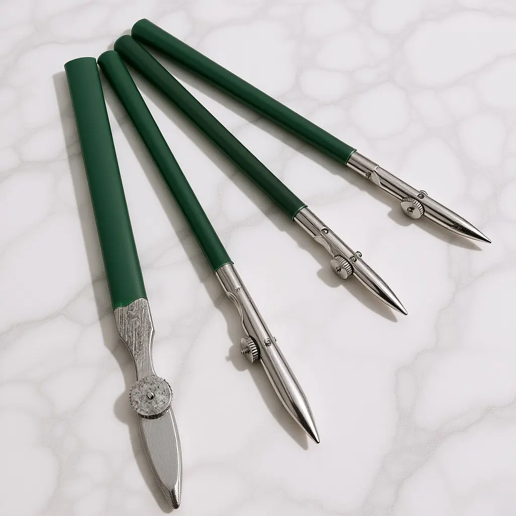 

4Pcs Art Ruling Pen Adjustable Straight Line Drawing Tool Ergonomic Handle Wear-Resistant Tip for Ink Watercolor Masking Fluid