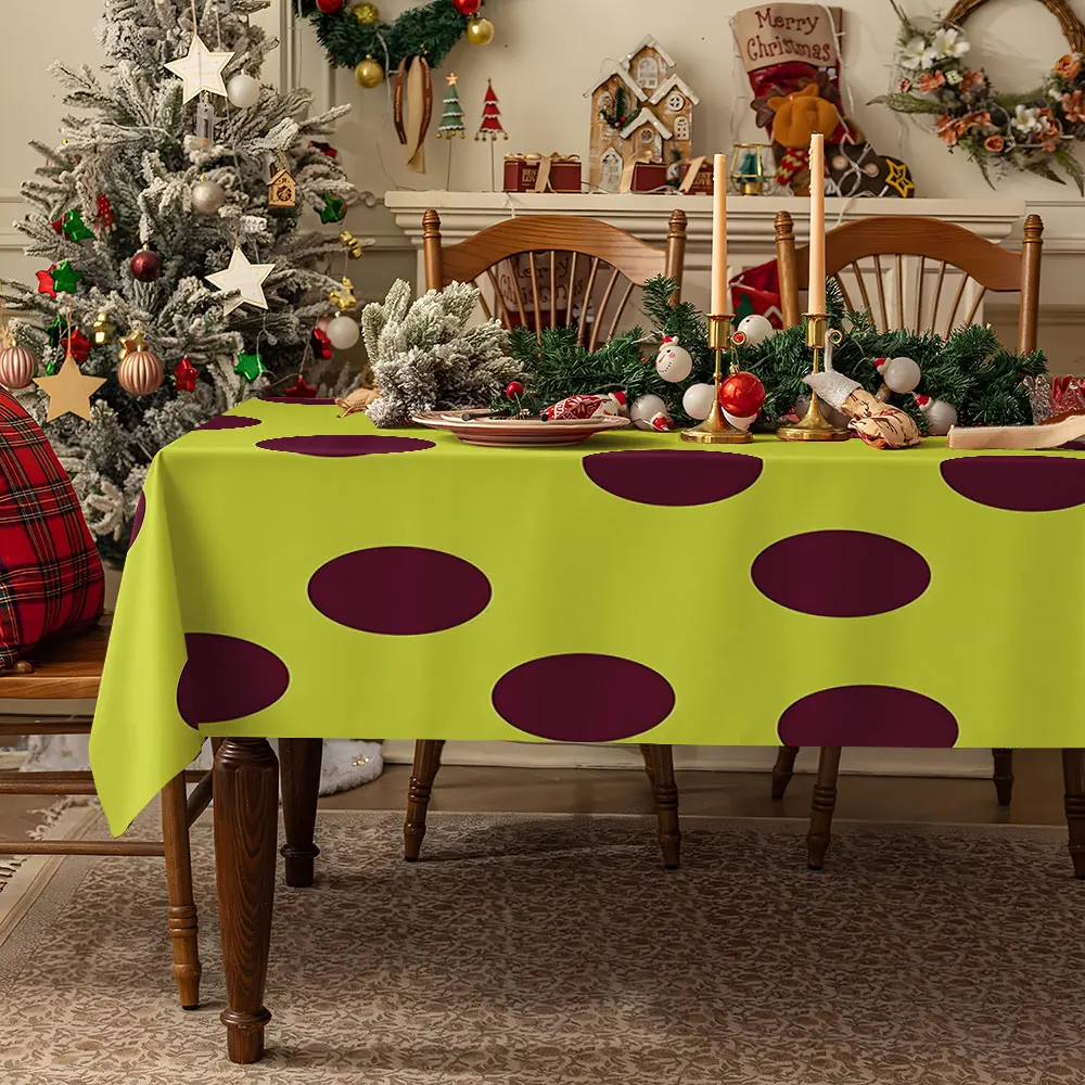 Lime Slices Table Cloth Waterproof Tablecloth Spill Proof Table Cloth, Wipe Clean Table Cloth for Dining Camping