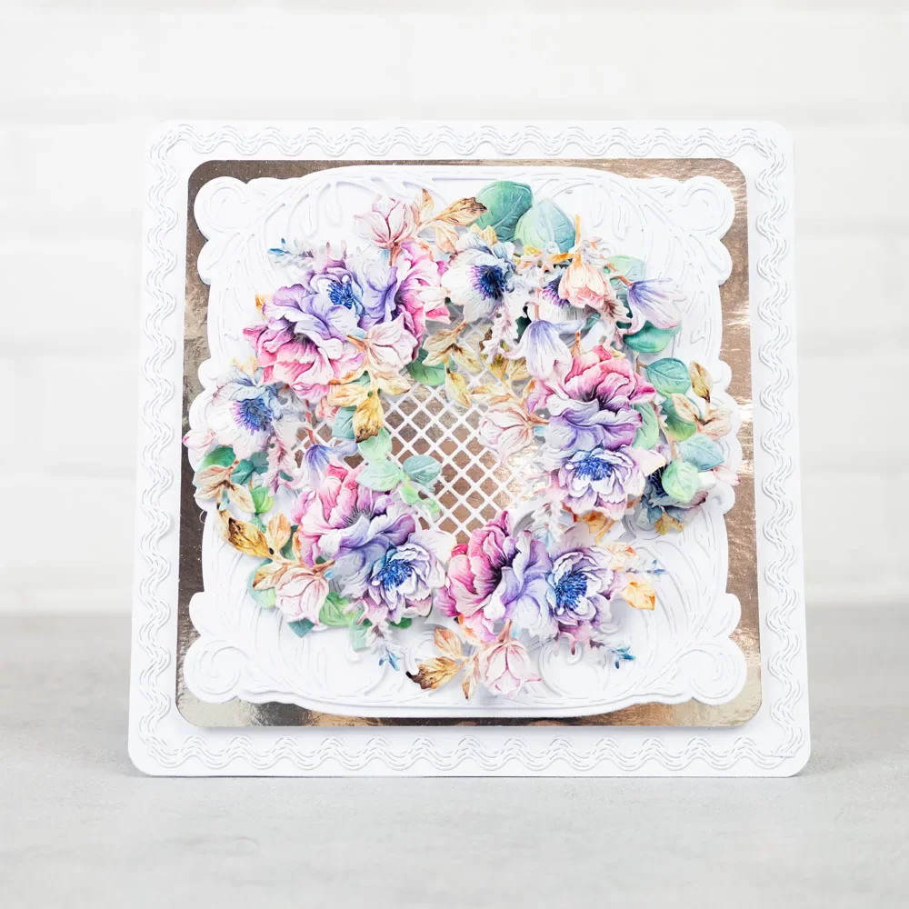 Wild Rose Floral Decadent Square Box Metal Die Cutting 2026 New DIY Die Molds Scrap Booking Paper Making Cuts Crafts Big Die