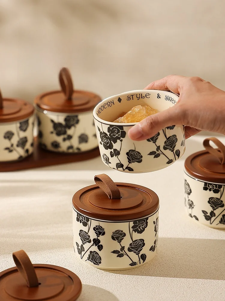 

Cerc Sed Container Retro French Sle Women's Tea Le Storage Canister Candy Sugar Bean Storage Universal Kitchen Acce...