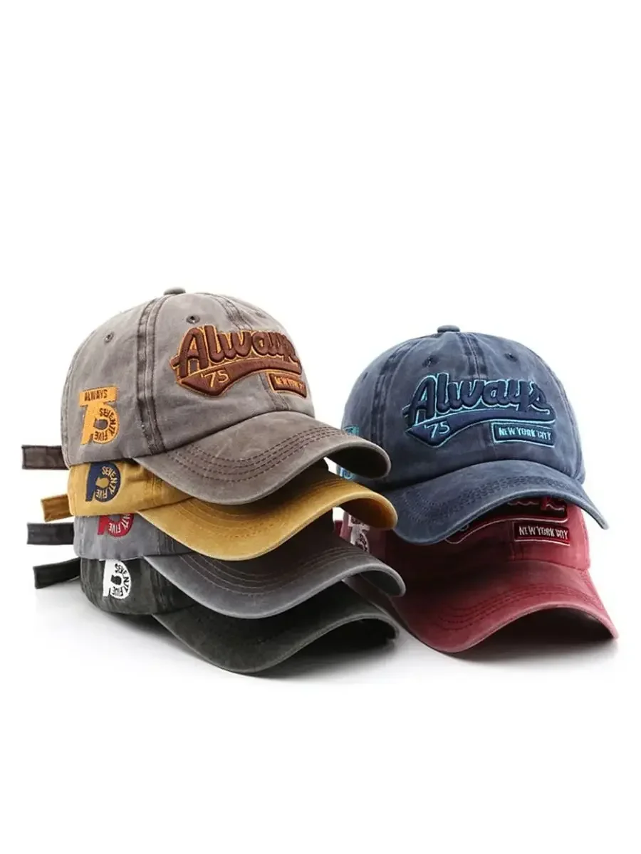 Nueva gorra de béisbol de verano para hombres y mujeres, gorra Snapback con Bordado de letras a la moda, gorra Vintage de algodón lavada Unisex, gorra para el sol de Hip Hop