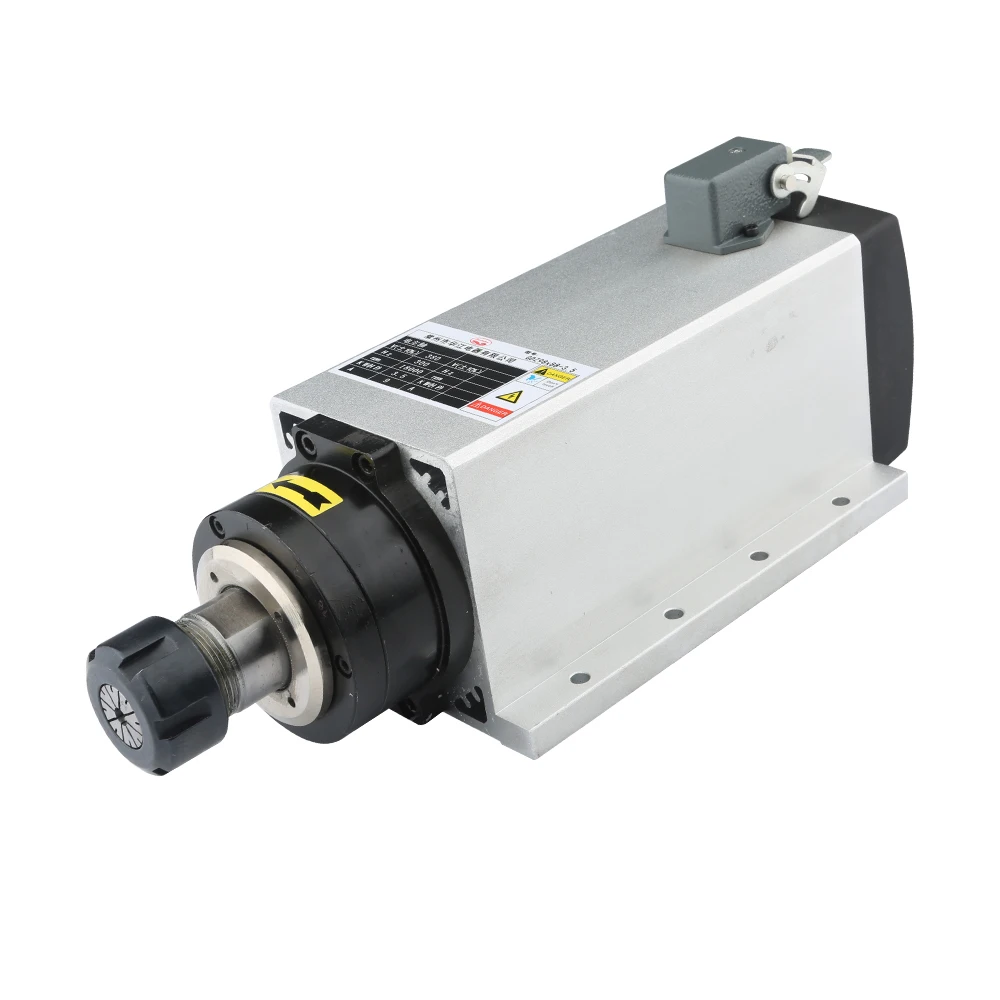 

Шпиндель Huajiang 3.5 кВт, воздушное охлаждение, ременной фланец, 18000 об/мин, ER25, 300 Гц, для деревообработки и резьбы