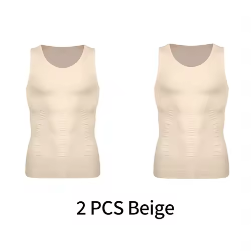 Mens Slimming Body Shaper Vest Shirt Abs Abdomen Slim Gym Workout Tummy Control Compression Tank Top Sleeveless Shapewear - Image 18