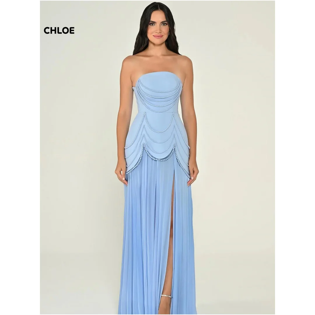 

Line A Long Prom Dresses 2025 Luxury Women Evening Dress Sleeveless Custom Made Bespoke Occasion Dresses for Special Occasions