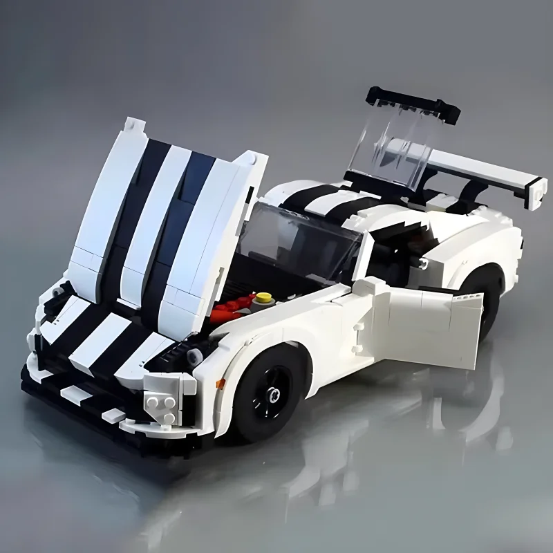 MOC-120125 Super Sport Car Bricks Puzzle Assembly Brinquedos para Crianças, 10 em 1 Compatível 10295 Veículos Técnicos Blocos, Presente de Aniversário