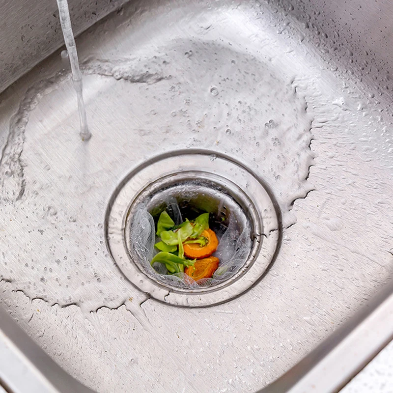 100Pcs Disposable Kitchen Sink Filters Sewer Drain Anti-Blocking Garbage Bag Pool Leak Mesh Bag Mesh Strainer Sink Garbage Nets.