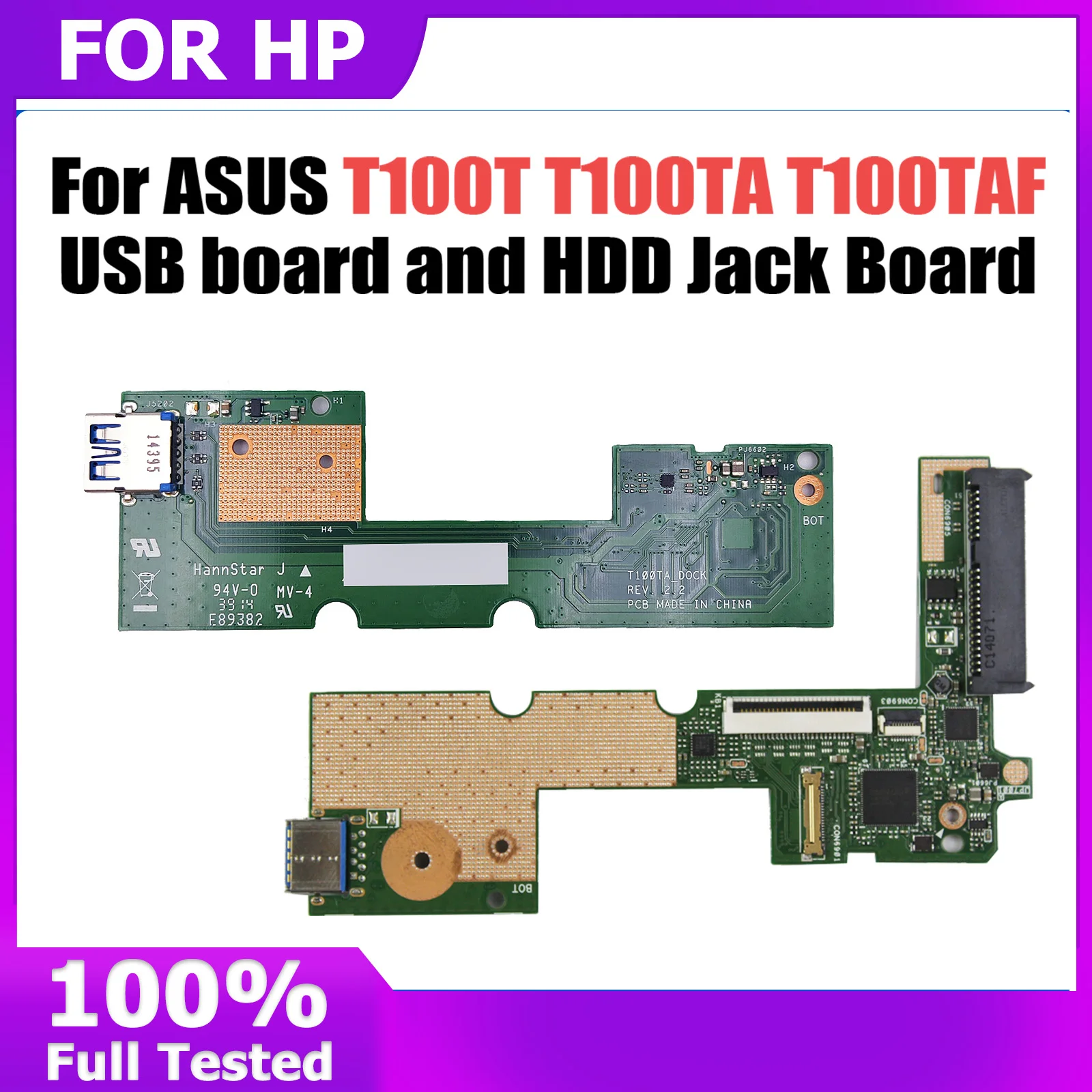 For Asus T100t T100TA T100TAF USB connector port board and Laptop HDD Jack Board 100% Tested Fast Ship