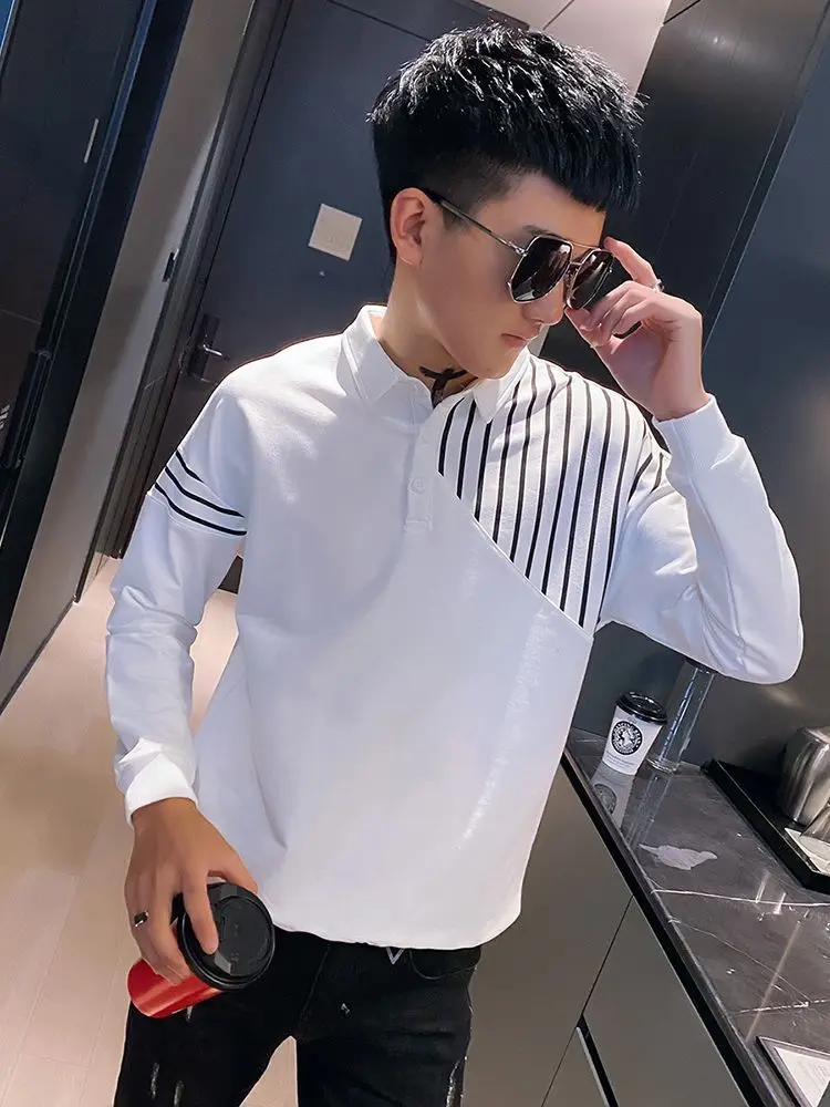 Male Clothes Polo T Shirts for Men Quality Neck Tops Formal Collared Stripe with Collar Polyester Luxury 2024 Funny Tee Sale It